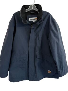 Timberland Pro Series Jacket Mens XL Navy Softshell Pockets Hood